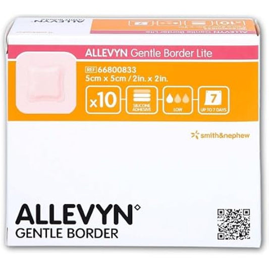 Smith & Nephew Allevyn Gentle Border Lite 10cm X 10cm - 5 Pack
