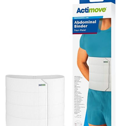 Actimove Abdominal Binder Four-Panel, White, Small