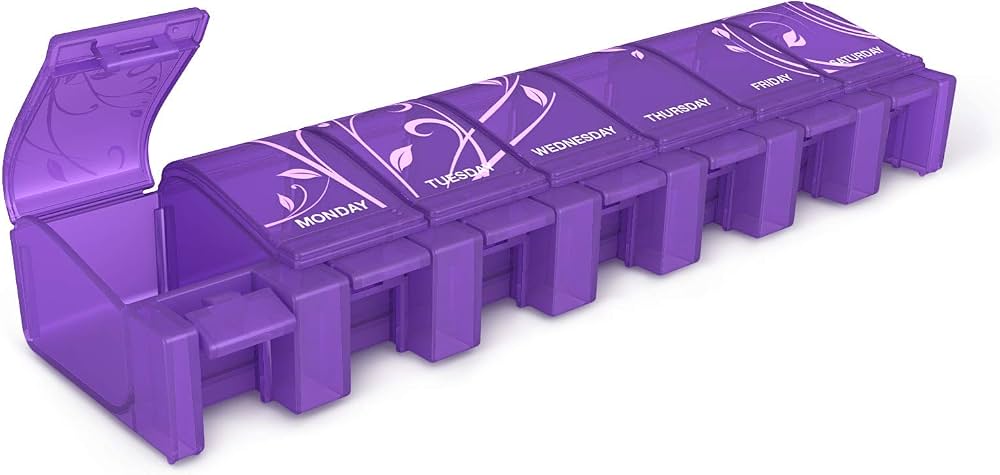 Ezy Dose Weekly 7-Day Pill Organizer, XL Compartments