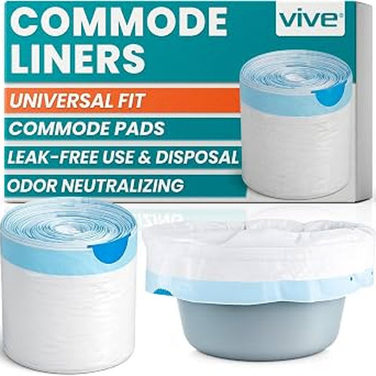 Vive Commode Liners, Pack of 48