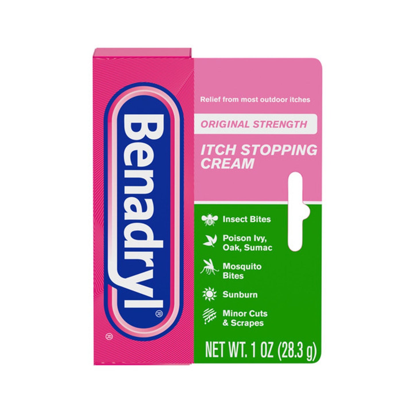 Benadryl Itch Relief Cream, Topical Analgesic, 1 Oz